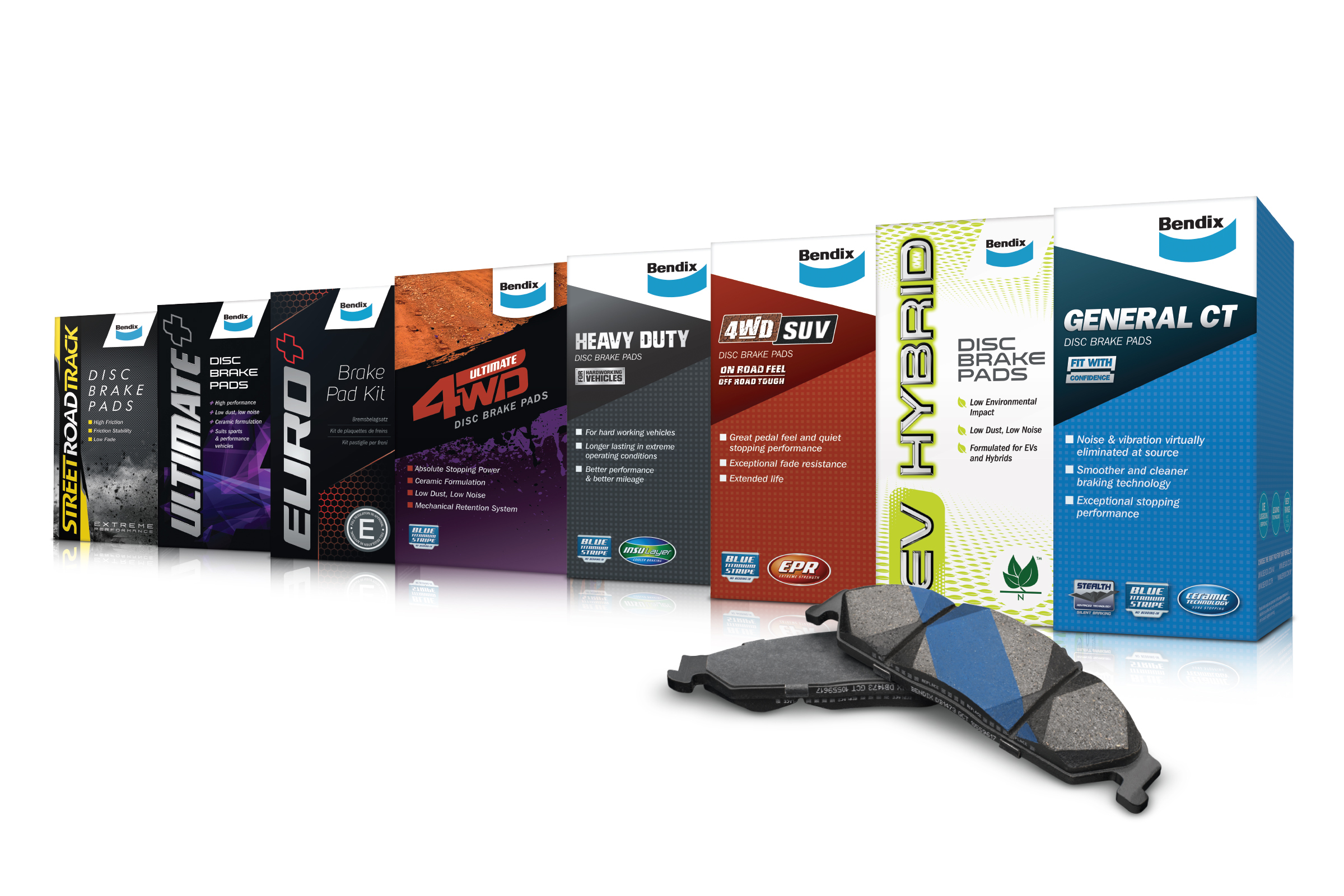 Bendix brake pad range