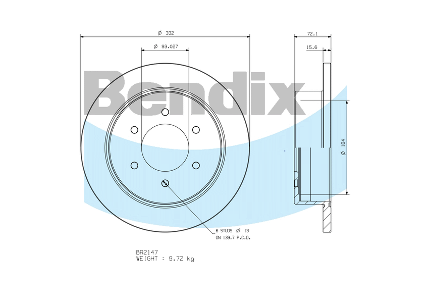 Rear Brake Disc Rotor