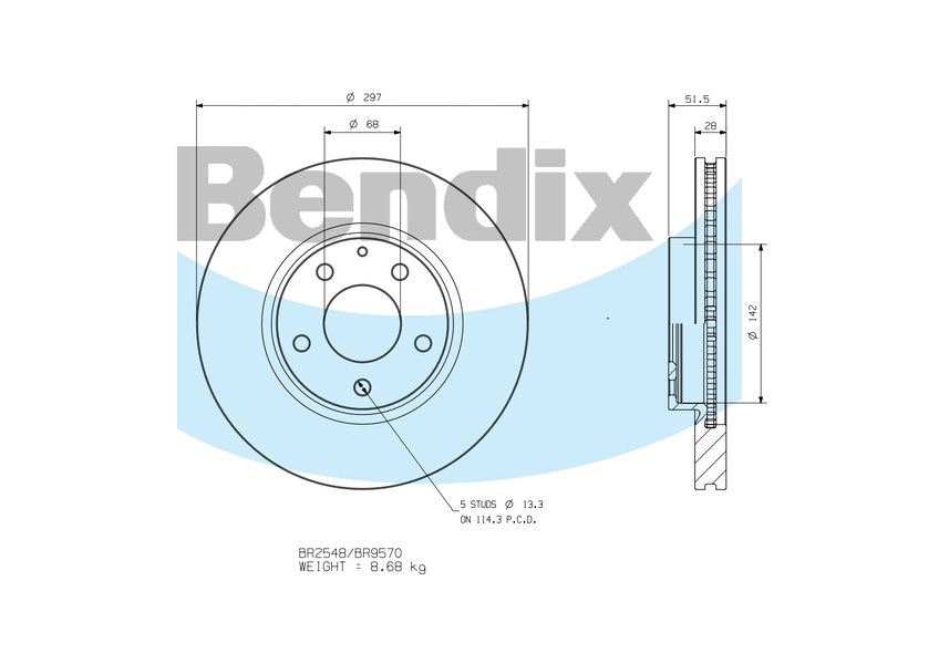 Front Brake Disc Rotor