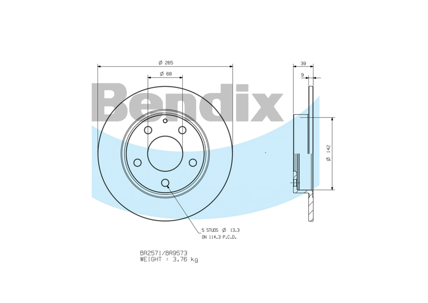 Rear Brake Disc Rotor