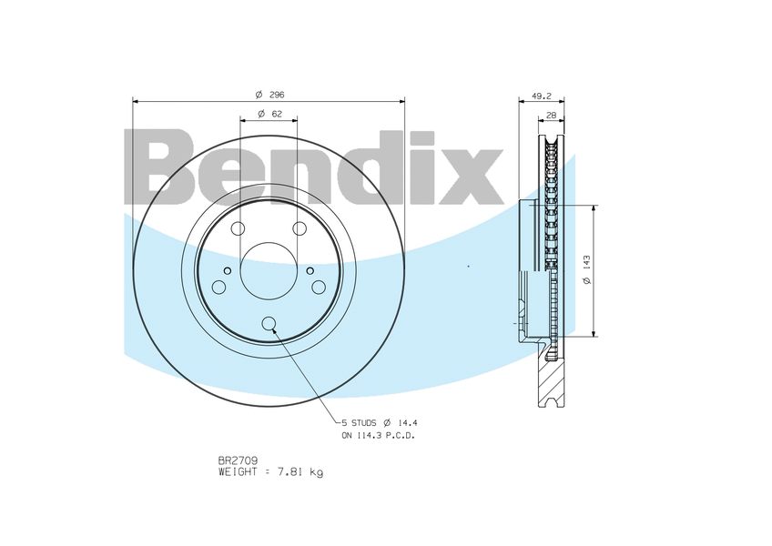 Front Brake Disc Rotor