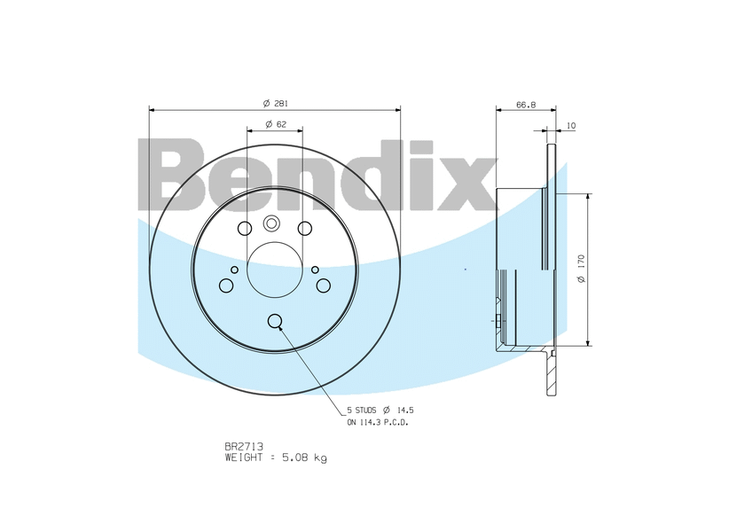 Rear Brake Disc Rotor