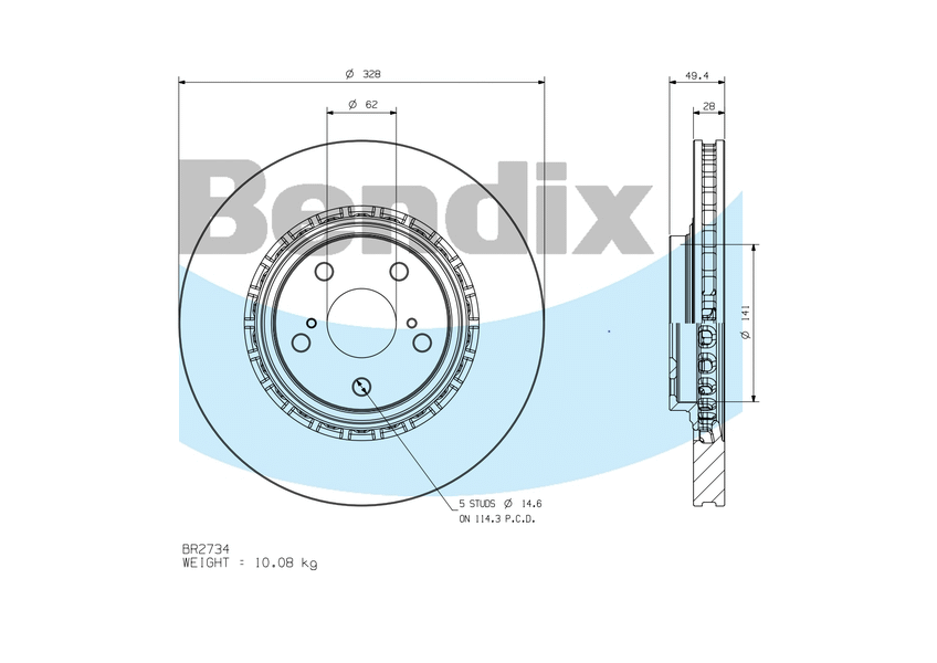 Front Brake Disc Rotor