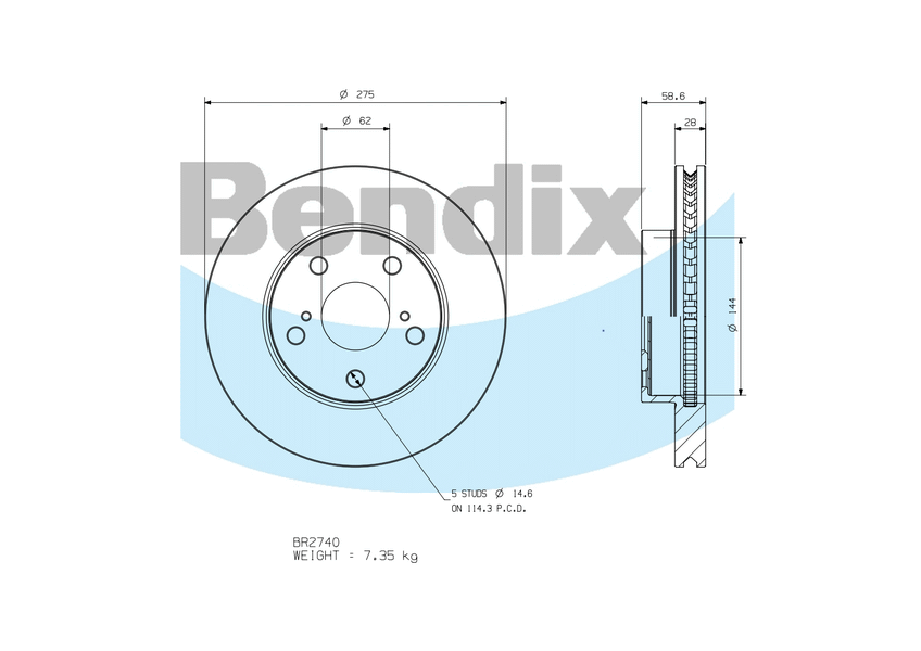 Front Brake Disc Rotor
