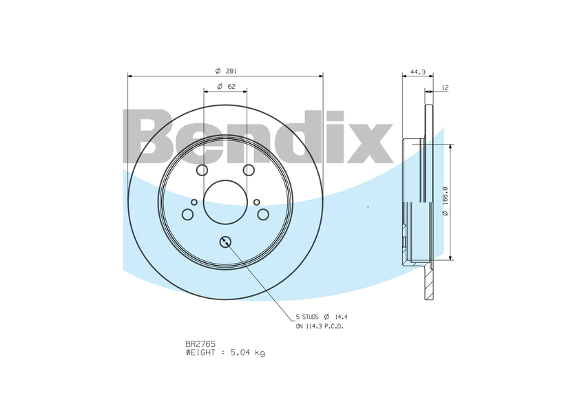 Rear Brake Disc Rotor