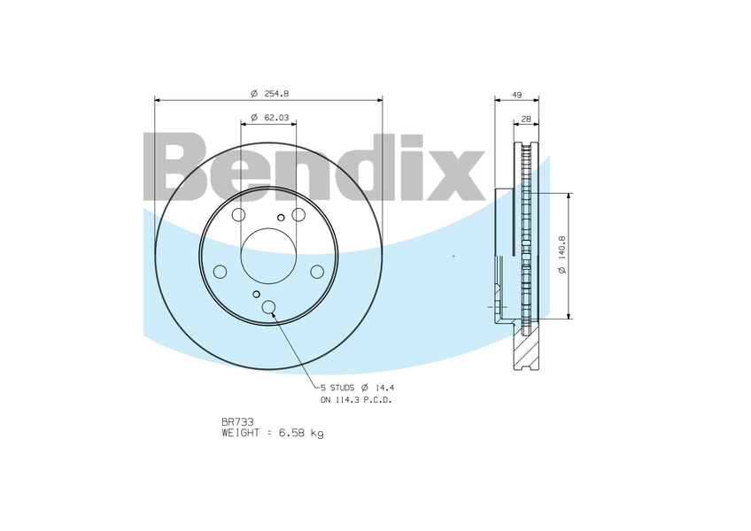 Front Brake Disc Rotor