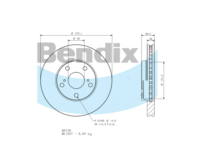 Front Brake Disc Rotor
