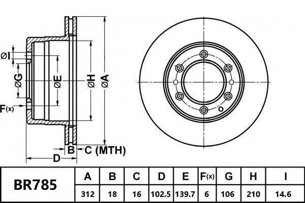 Rear Brake Disc Rotor
