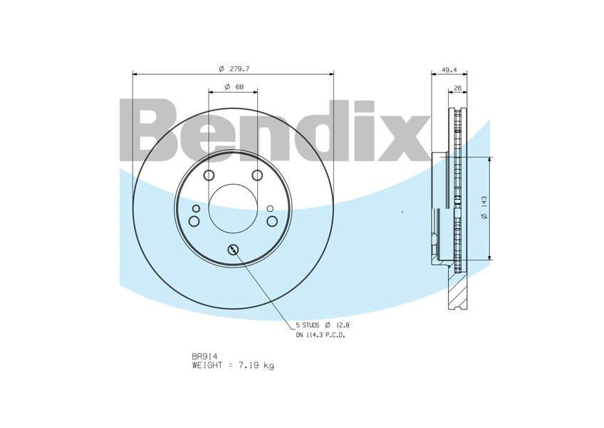 Front Brake Disc Rotor
