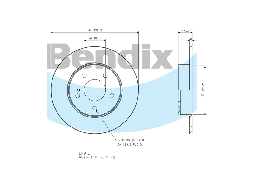 Rear Brake Disc Rotor