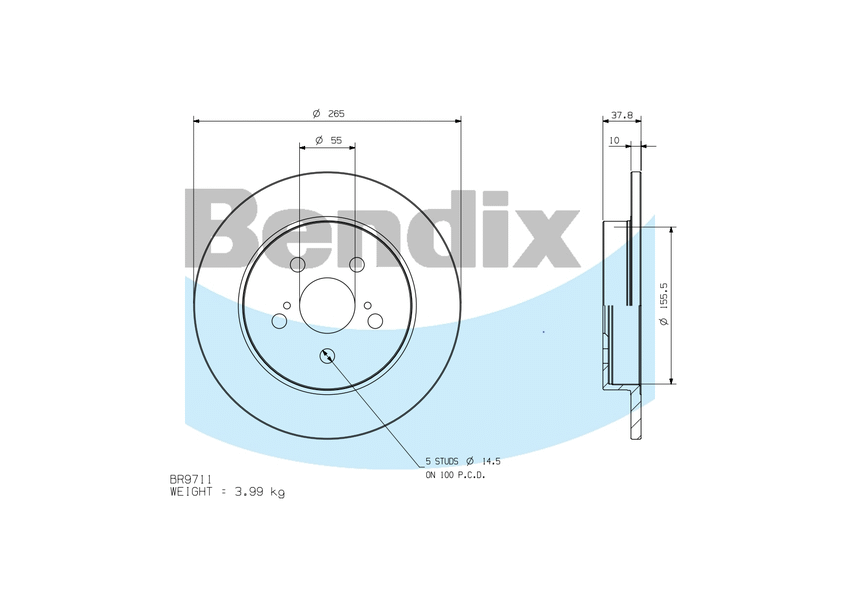 Rear Brake Disc Rotor