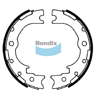 Rear Brake Shoe Set, parking brake