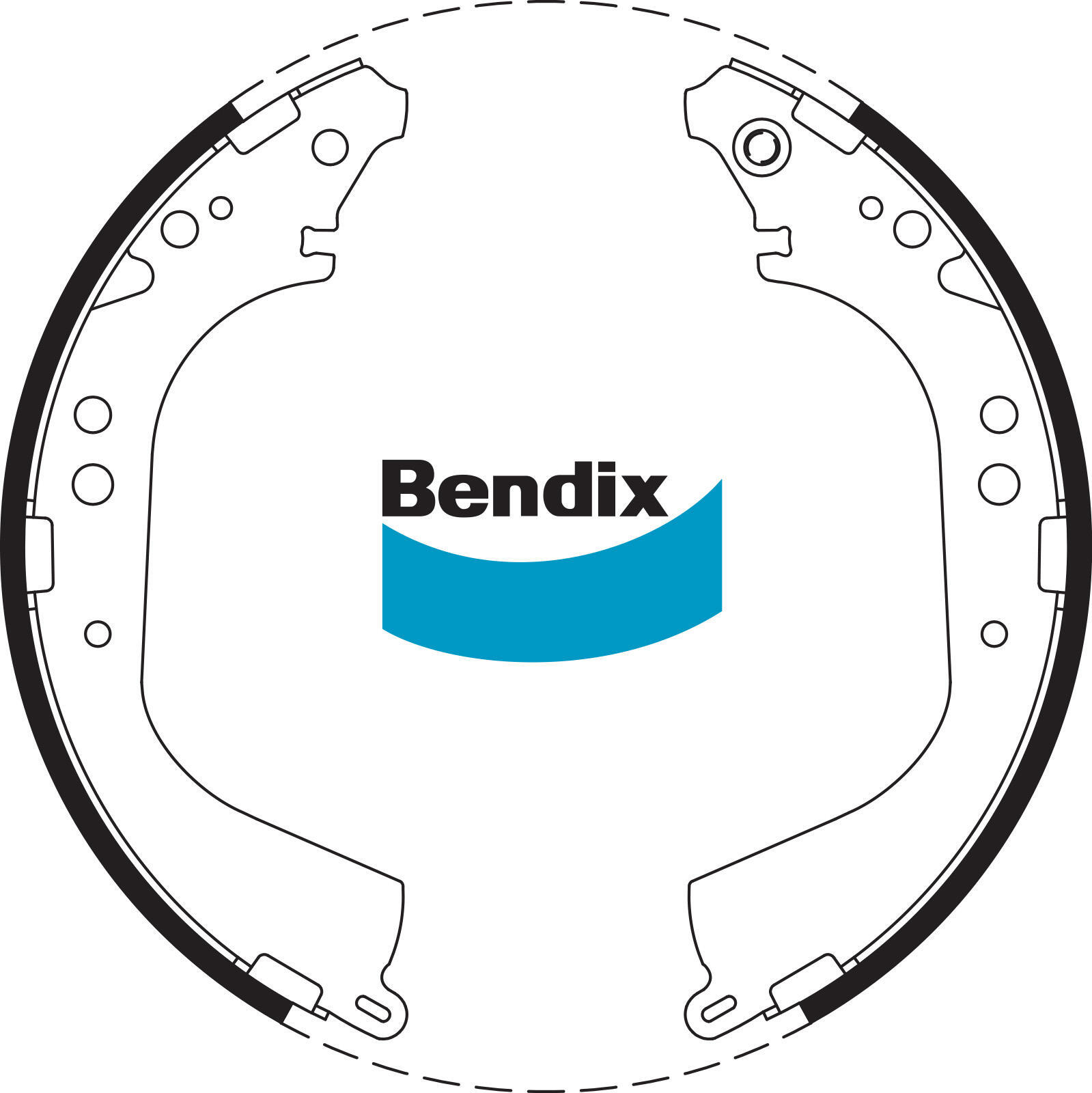 1 set x Bendix Brake Shoe BS1547 
