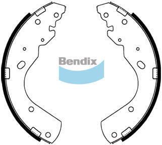 BS1769 1 set x Bendix Brake Shoe FOR FORD COURIER PE 
