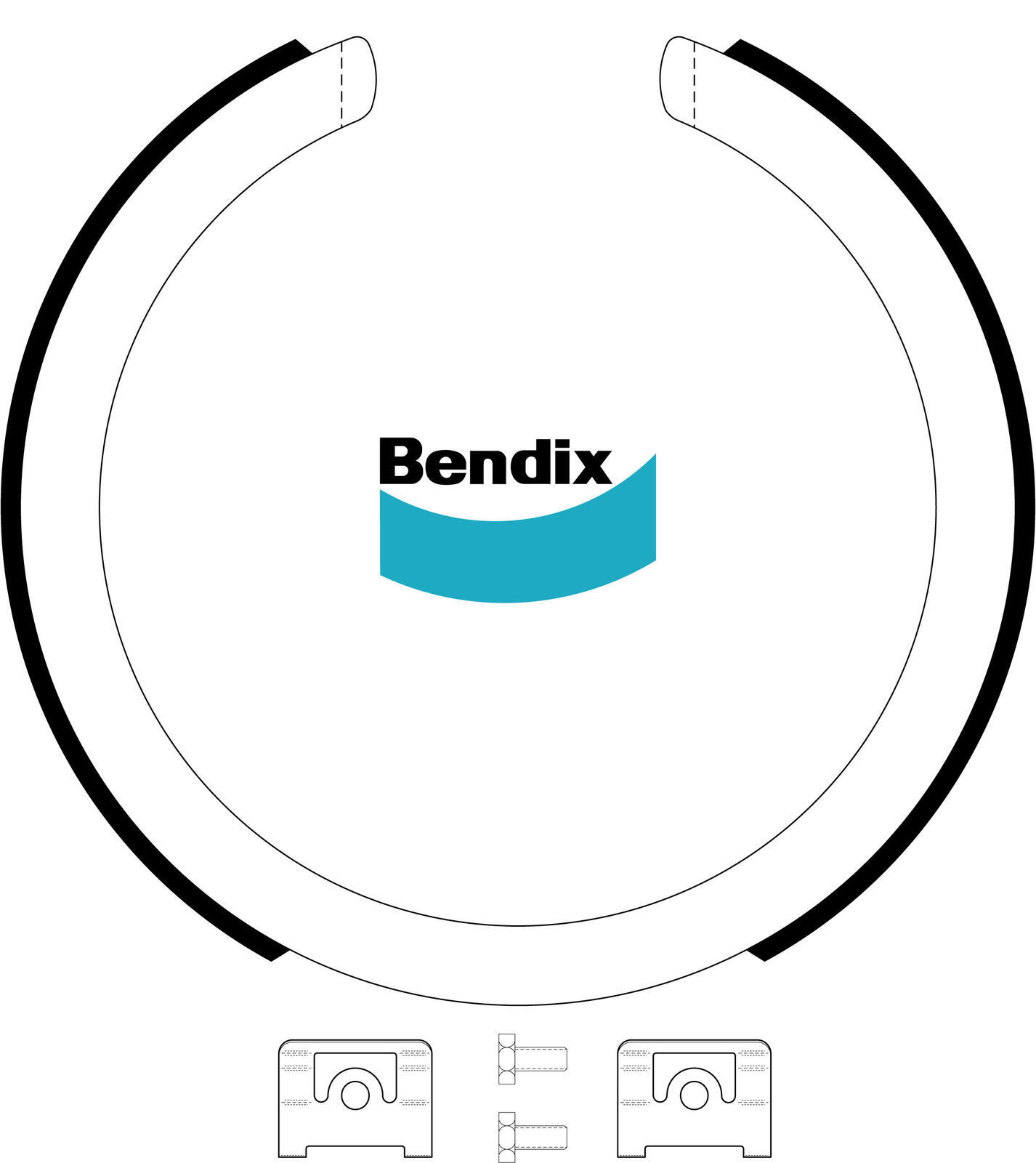 Park Brake Shoe Set, parking brake