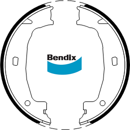 Rear Brake Shoe Set, parking brake