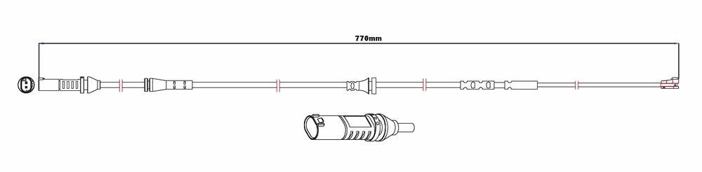 Front Sensor, brake pad wear