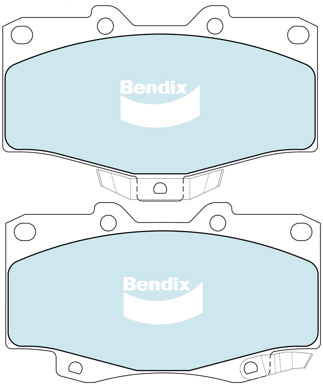1 set x Bendix 4WD And SUV Brake Pad FOR TOYOTA HILUX VZN172 DB1323-4WD